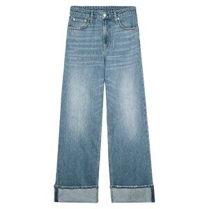 Rails Getty High-Rise Cuffed Wide-Leg Jeans Baltic Sea Size 26